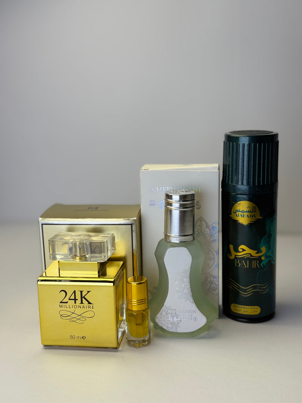 4 IN 1 DEAL | WHITE OUD | 24K | BODY SPRAY & ATTAR